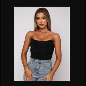 Crop top bustier black
